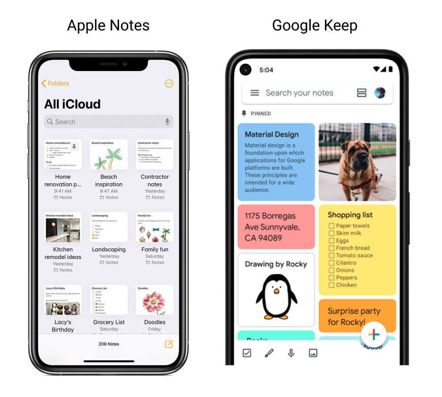 Apple notes to Google Keep
